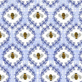 Buzzing Around the Garden Bees Buzzing Cotton 43"/44" Fabric Per Yard