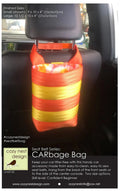 CARbage Seat Belt Vehicle Litter Bag in Orange & Yellow