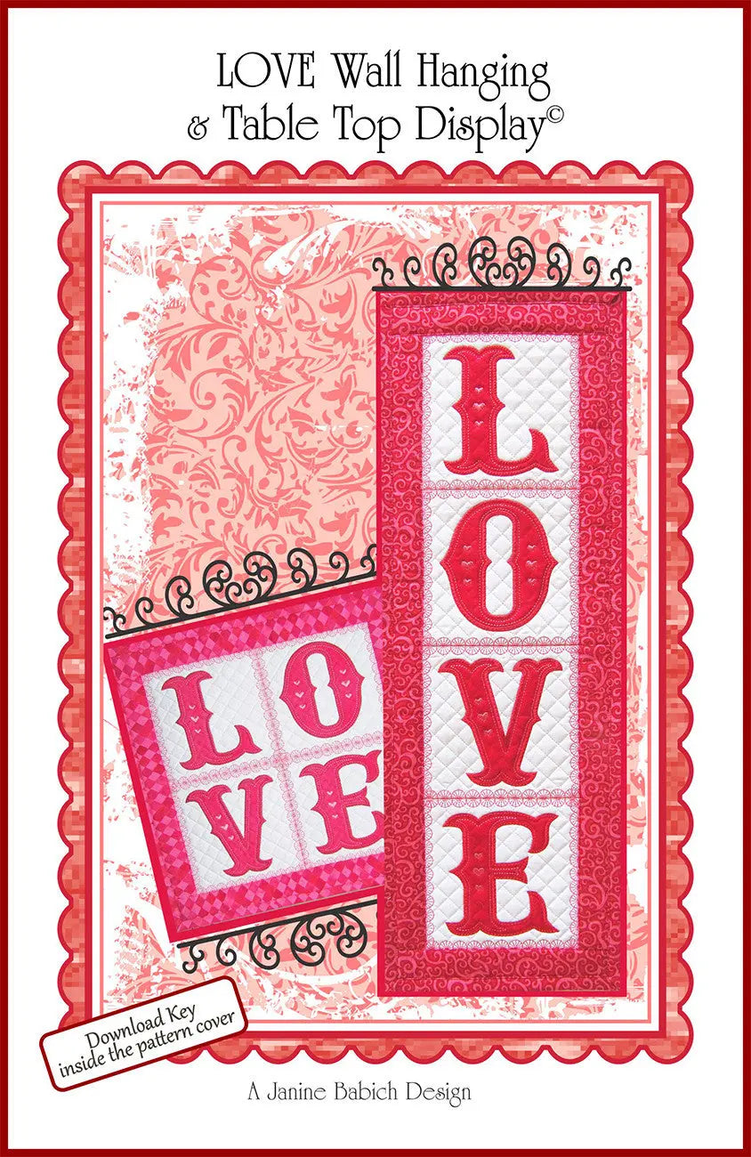 CD LOVE Wall Hanging & Table Top Display Machine Embroidery