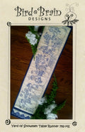 CD Yard of Snowmen Table Runner Machine Embroidery