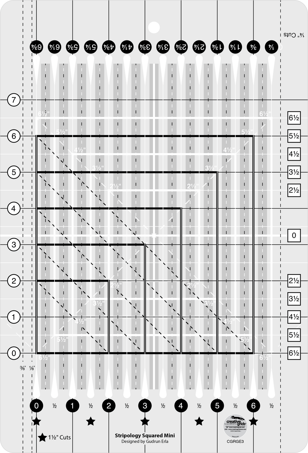 Stripology�� Squared MINI Ruler CGRGE3