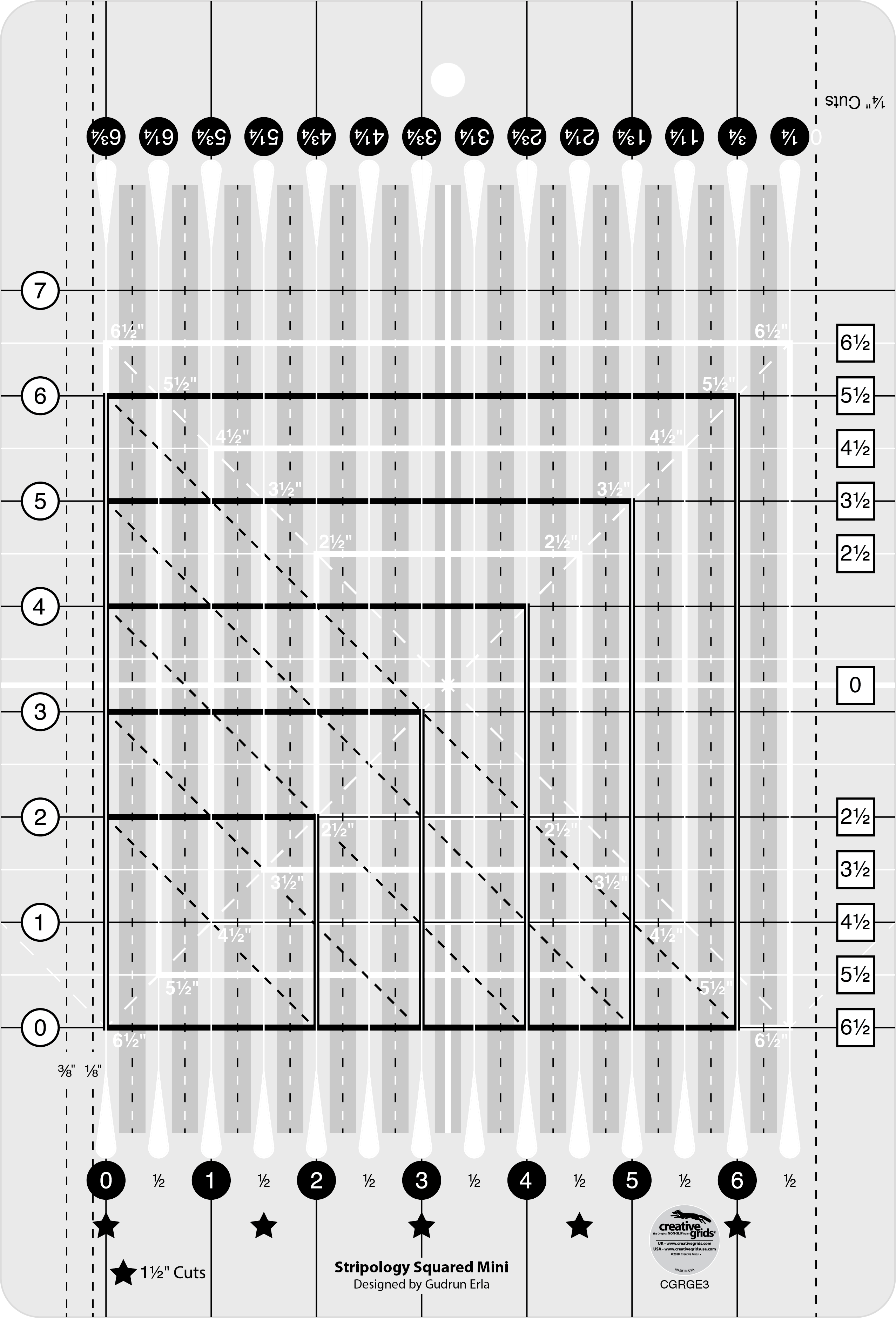 Stripology�� Squared MINI Ruler CGRGE3