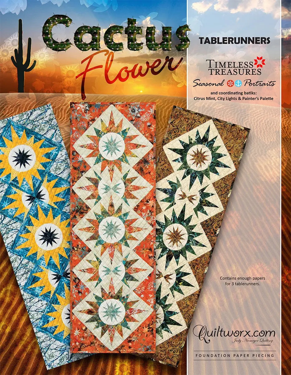 Cactus Flower Table Runner