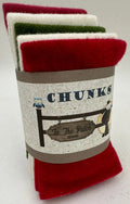 Candy Cane Wool Chunks 5pc 9in x 10in