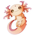 Cartoon Axolotl Fabric Panel 15