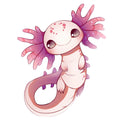 Cartoon Axolotl Fabric Panel 24