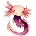 Cartoon Axolotl Fabric Panel 32