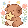 Cartoon Capybara Fabric Panel 12