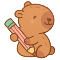 Cartoon Capybara Fabric Panel 14