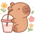 Cartoon Capybara Fabric Panel 18