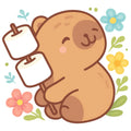 Cartoon Capybara Fabric Panel 20
