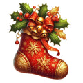 Cartoon Christmas Stockings Fabric Panel 22