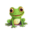 Cartoon Frogs Fabric Panel 3