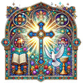 Catholic Symbols Fabric Panel 9
