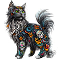 Cats de Los Muertos Fabric Panel 22