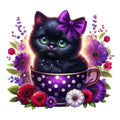 Cats in Tea Cups Fabric Panel 5