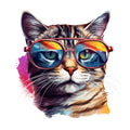 Cats with Sunglasses Fabric Panel 5
