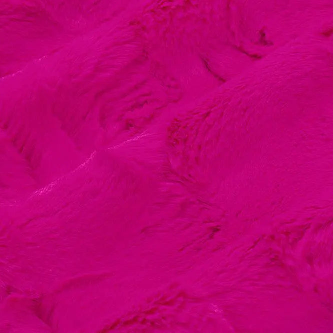 Cerise Luxe Cuddle Hide 58/60" Fabric per yard