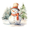 Charming Snowmen Fabric Panel 7