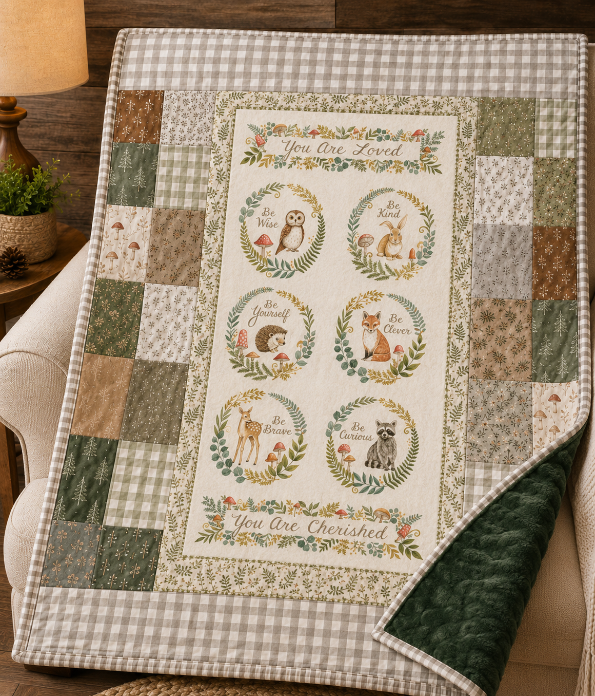 Effie’s Woods Cuddle Woodland Throw Quilt Kit -  by Corey Pearson