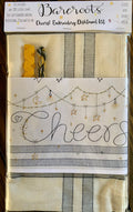 Cheers! Embroidery Dishtowel Kit