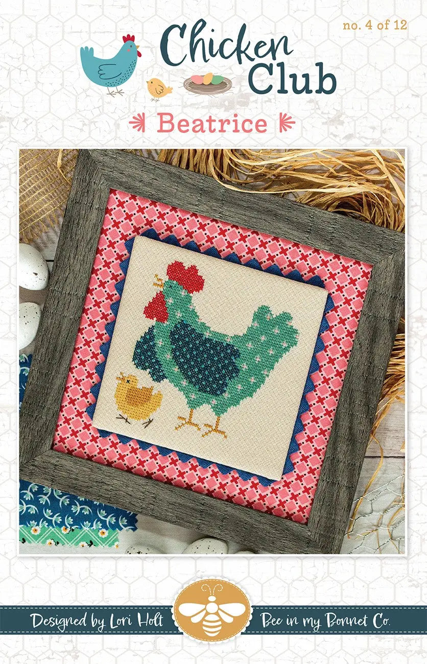 Chicken Club Cross Stitch Pattern of the Month 4 Beatrice