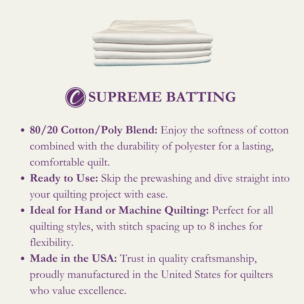 Choice Supreme Batting 80/20 - 93" Wide - By the Yard