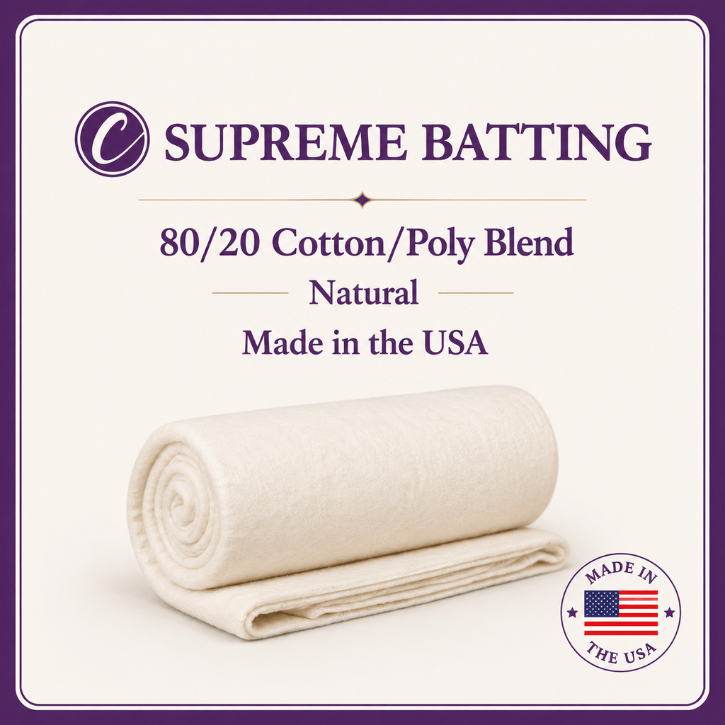 Choice Supreme Batting - 80/20 Cotton/Poly Blend - 30 Yard Roll (93" x 30yds)