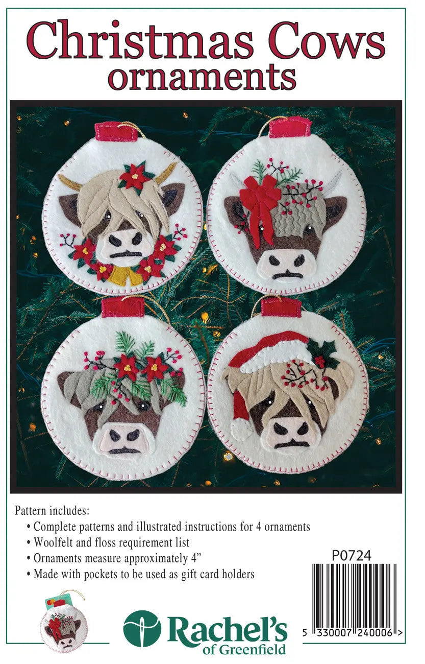 Christmas Cows Ornament Pattern