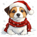 Christmas Dogs Fabric Panel 10