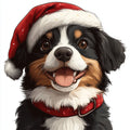 Christmas Dogs Fabric Panel 14