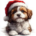 Christmas Dogs Fabric Panel 4