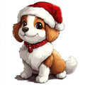 Christmas Dogs Fabric Panel 9