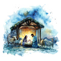 Christmas Nativity Scene Fabric Panel 5