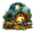 Christmas Nativity Scene Fabric Panel 9