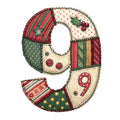 Christmas Patchwork Alphabet Fabric Panel 14
