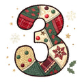 Christmas Patchwork Alphabet Fabric Panel 17