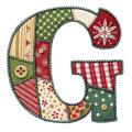 Christmas Patchwork Alphabet Fabric Panel 33