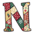 Christmas Patchwork Alphabet Fabric Panel 4