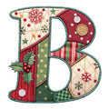 Christmas Patchwork Alphabet Fabric Panel 9