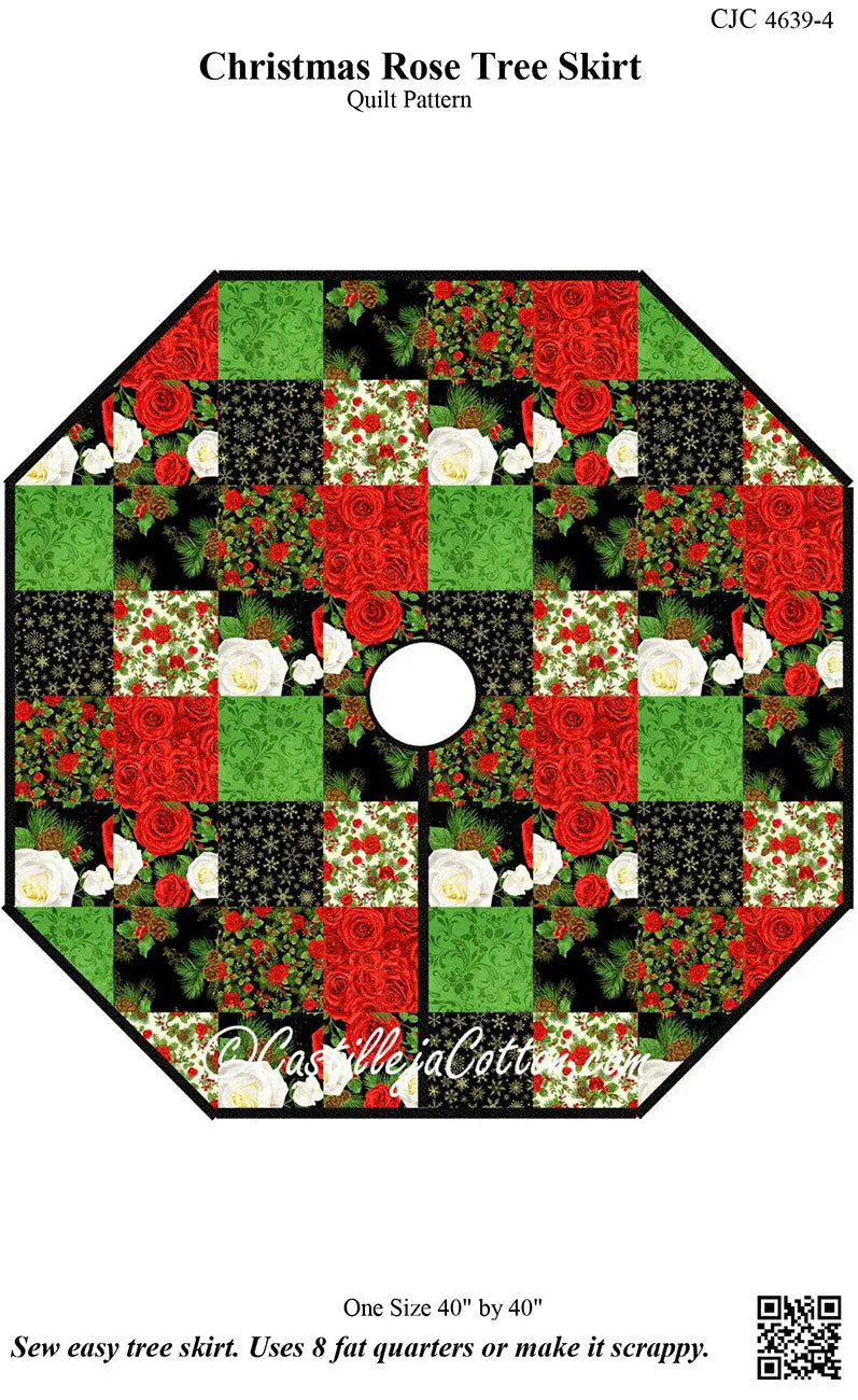 Christmas Rose Tree Skirt Pattern