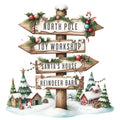 Christmas Signpost Fabric Panel 2