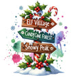 Christmas Signpost Fabric Panel 7