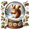 Christmas Snow Globes Fabric Panel 1