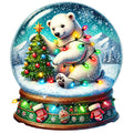 Christmas Snow Globes Fabric Panel 10