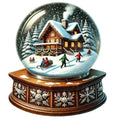 Christmas Snow Globes Fabric Panel 12