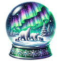 Christmas Snow Globes Fabric Panel 13