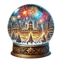 Christmas Snow Globes Fabric Panel 16