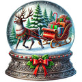 Christmas Snow Globes Fabric Panel 27
