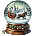 Christmas Snow Globes Fabric Panel 29
